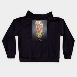 Abstract psychedelic Feather Kids Hoodie